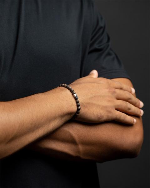 Armband mit 6 mm mattbraunem Bronzitstein - Mat Brown 6mm